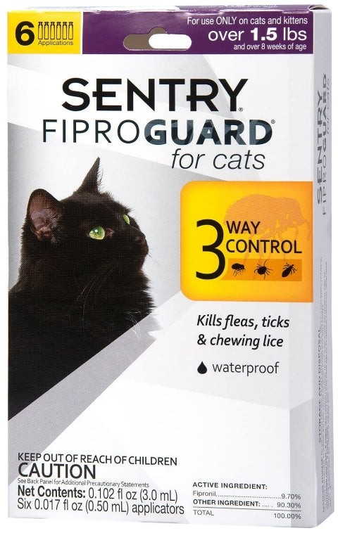 Sentry FiproGuard Flea and Tick Control for Cats - PetMountain.com