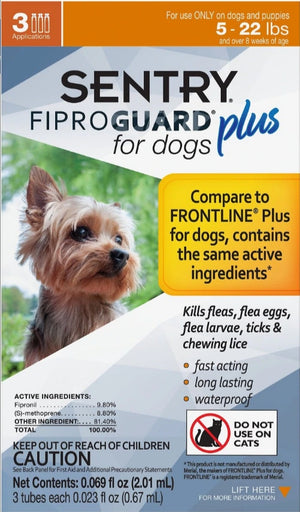 Sentry FiproGuard Plus IGR Flea and Tick Control for Small Dogs and Puppies - PetMountain.com