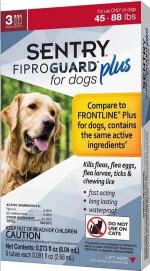 Sentry FiproGuard Plus IGR Flea and Tick Control for Large Dogs - PetMountain.com