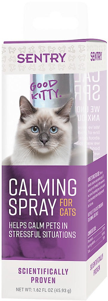 4.86 oz (3 x 1.62 oz) Sentry Calming Spray for Cats Helps Calm Pets in Stressful Situations