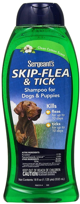 Sergeants Skip-Flea Flea and Tick Shampoo for Dogs Clean Cotton Scent - PetMountain.com