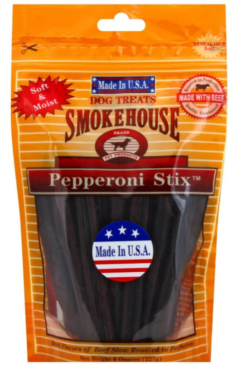 96 oz (12 x 8 oz) Smokehouse Pepperoni Stix Dog Treats 8"