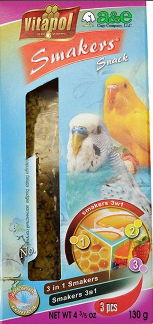 AE Cage Company Smakers Parakeet Variety Treat Sticks - PetMountain.com