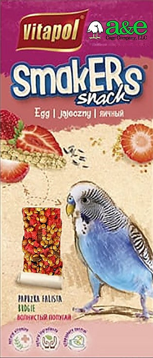 2 count AE Cage Company Smakers Parakeet Strawberry Treat Sticks