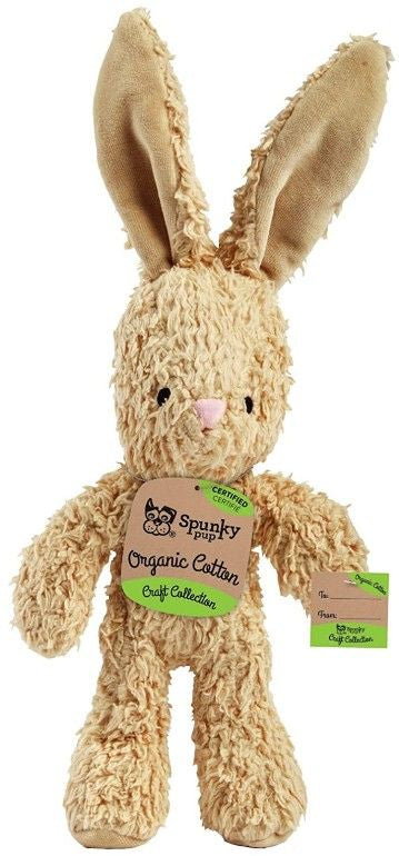 Small - 1 count Spunky Pup Organic Cotton Bunny Dog Toy