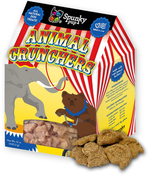 Spunky Pup Animal Crunchers All Natural Dog Biscuit Treat Peanut Butter Flavor - PetMountain.com