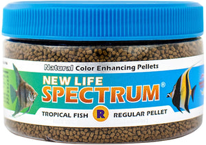 240 gram (3 x 80 gm) New Life Spectrum Tropical Fish Food Regular Sinking Pellets