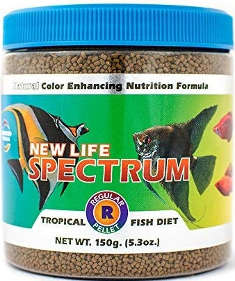 450 gram (3 x 150 gm) New Life Spectrum Tropical Fish Food Regular Sinking Pellets