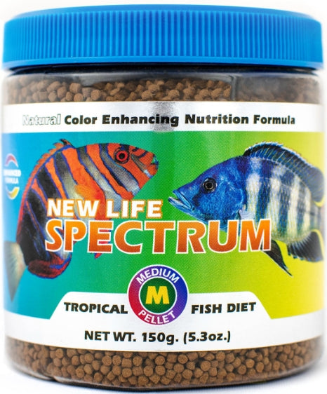 450 gram (3 x 150 gm) New Life Spectrum Tropical Fish Food Medium Sinking Pellets