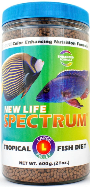 1200 gram (2 x 600 gm) New Life Spectrum Tropical Fish Food Large Sinking Pellets