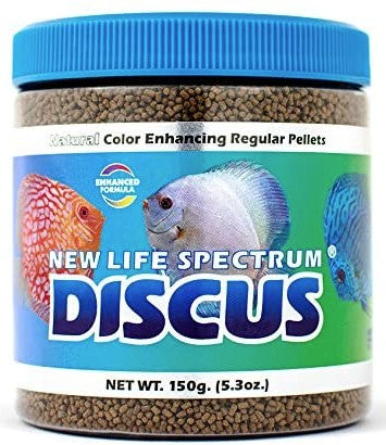 450 gram (3 x 150 gm) New Life Spectrum Natural Color Enhancing Discus Regular Pellets