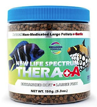 450 gram (3 x 150 gm) New Life Spectrum Thera A Enhanced Natural Fish Diet plus Garlic Large Pellet