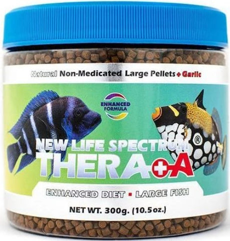 900 gram (3 x 300 gm) New Life Spectrum Thera A Enhanced Natural Fish Diet plus Garlic Large Pellet