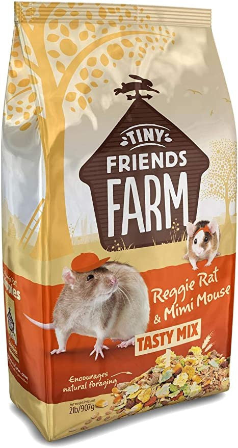 Supreme Pet Foods Tiny Friends Farm Reggie Rat and Mimi Mouse Tasty Mix Food - PetMountain.com