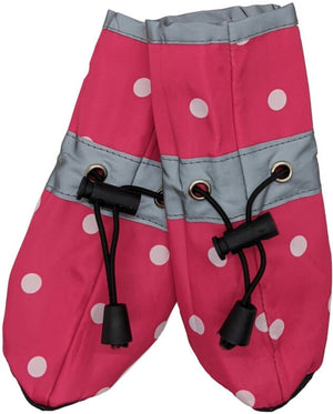 Fashion Pet Polka Dot Dog Rainboots Pink - PetMountain.com