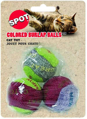 Spot Burlap Balls Cat Toys Assorted Colors - PetMountain.com