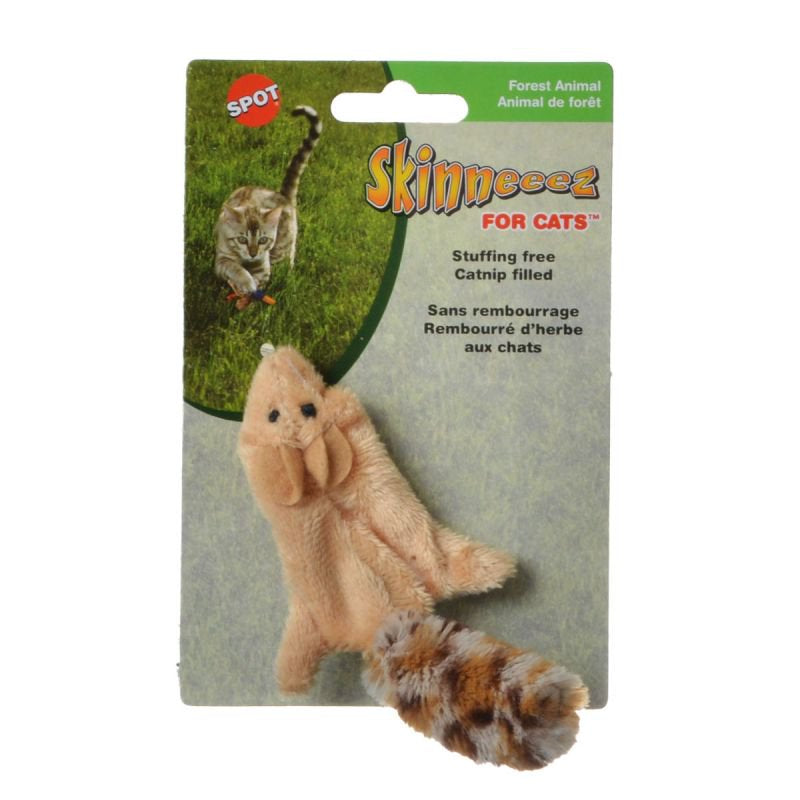 Skinneeez Squirrel Stufing Free ad Catnip Filled Cat Toy - PetMountain.com