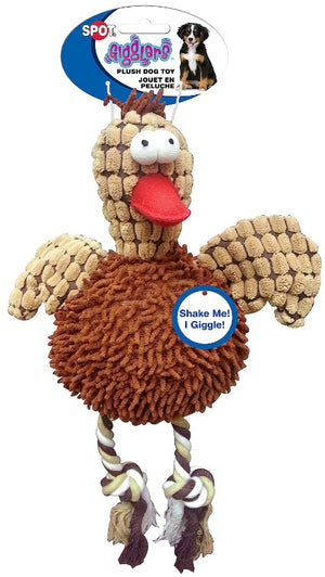 6 count Spot Gigglers Chicken Dog Toy Assorted