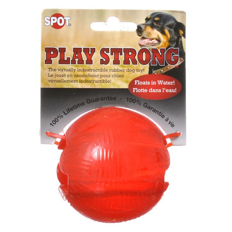 Medium - 1 count Spot Play Strong Rubber Ball Dog Toy Red