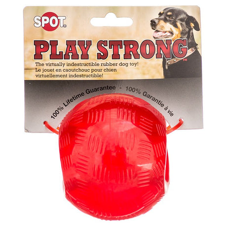 Large - 1 count Spot Play Strong Rubber Ball Dog Toy Red