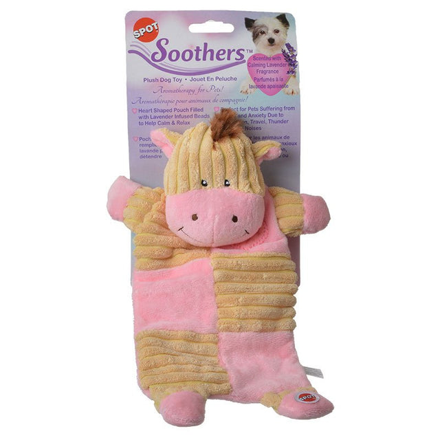1 count Spot Soothers Crinkle Cow Plush Dog Toy
