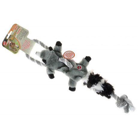 1 count Skinneeez Raccoon Tug Dog Toy