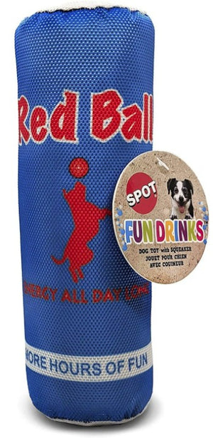 Spot Fun Drink Red Ball Plush Dog Toy - PetMountain.com