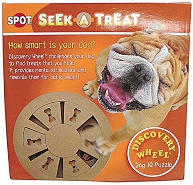 Spot Seek-A-Treat Discovery Wheel Interactive Dog Treat and Toy Puzzle - PetMountain.com