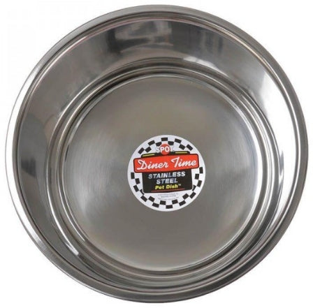 5 quart - 1 count Spot Diner Time Stainless Steel Pet Dish