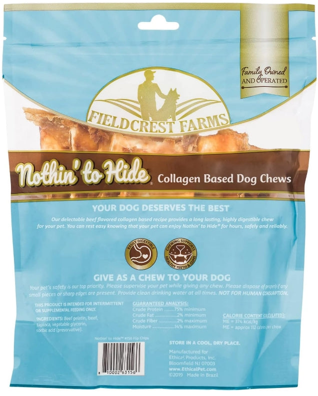 Fieldcrest Farms Nothin to Hide Beef Flip Chips Dog Chews - PetMountain.com