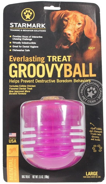 Starmark Everlasting Treat Groovy Ball Large - PetMountain.com