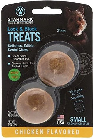 Starmark Lock and Block Treats Chicken Flavor Small - PetMountain.com