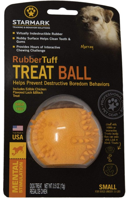 1 count Starmark RubberTuff Treat Ball Small