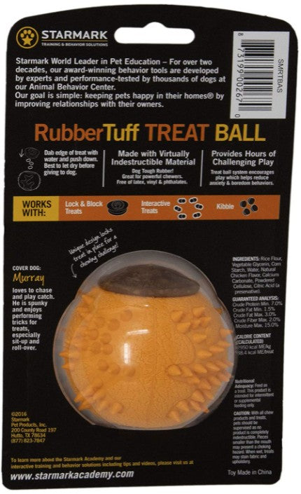 1 count Starmark RubberTuff Treat Ball Small