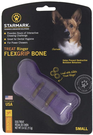 Starmark Flexgrip Ringer Bone Small - PetMountain.com