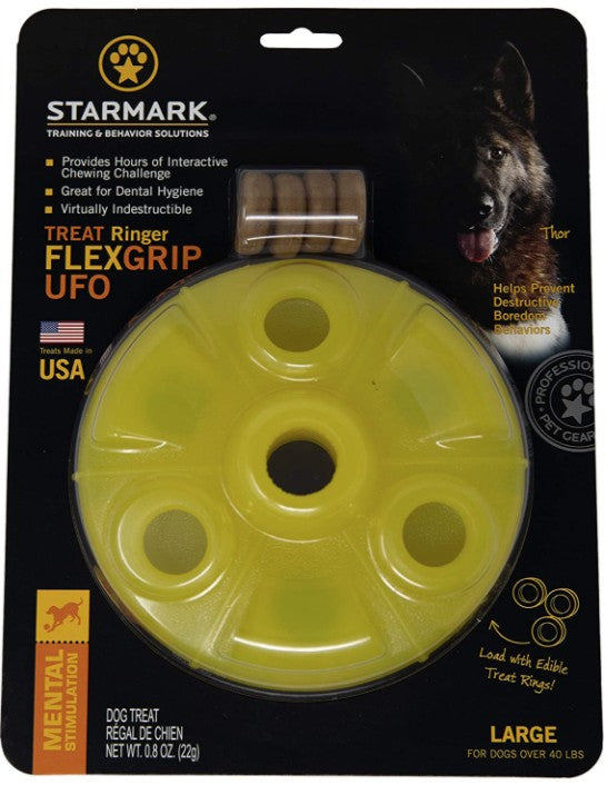 Starmark Treat Ringer FlexGrip Bone Dog Toys, Small