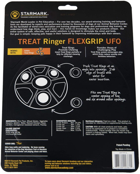 Starmark Flexgrip Ringer UFO Treat Toy Large - PetMountain.com