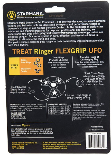 1 count Starmark Flexgrip Ringer UFO Treat Toy Medium