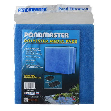 9 count (3 x 3 ct) Pondmaster Fine Polyester Filter Pads
