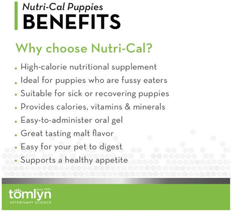4.25 oz Tomlyn Nutri-Cal High Calorie Nutritional Gel for Dogs and Puppies