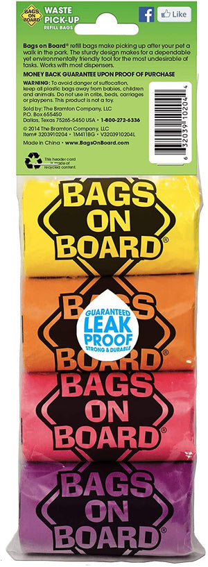 360 count (6 x 60 ct) Bags on Board Colored Waste Pick Up Bags