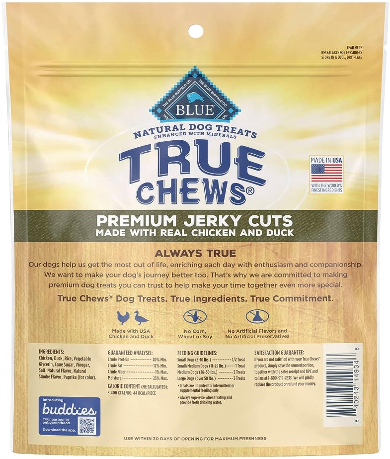 12 oz True Chews Premium Jerky Cuts with Real Chicken and Duck
