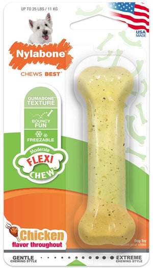 3 count Nylabone Flexi Chew Bone Chicken Flavor Regular