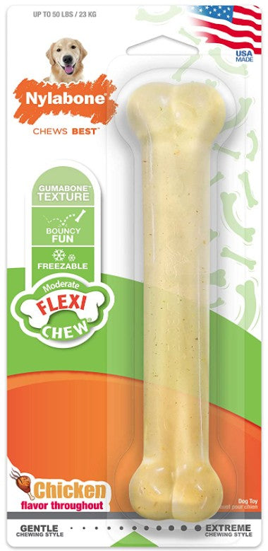 Nylabone Flexi Chew Bone Chicken Flavor Giant - PetMountain.com