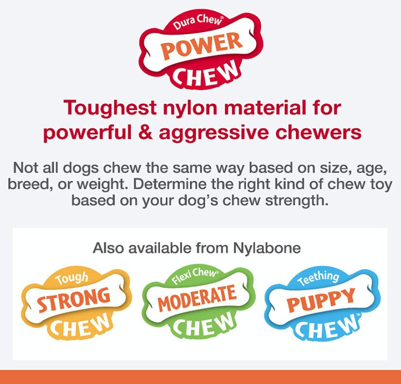 3 count Nylabone Power Chew Knot Bone Big Dog Chew Toy Chicken Flavor