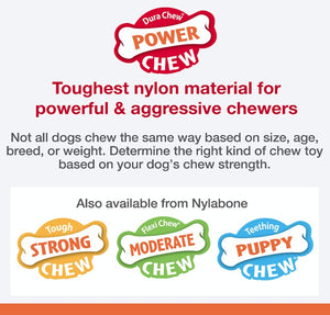 3 count Nylabone Power Chew Knot Bone Big Dog Chew Toy Chicken Flavor