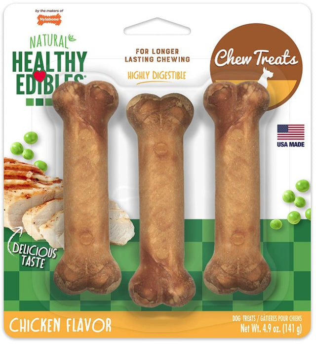 Nylabone Healthy Edibles Chews Chicken Regular - PetMountain.com