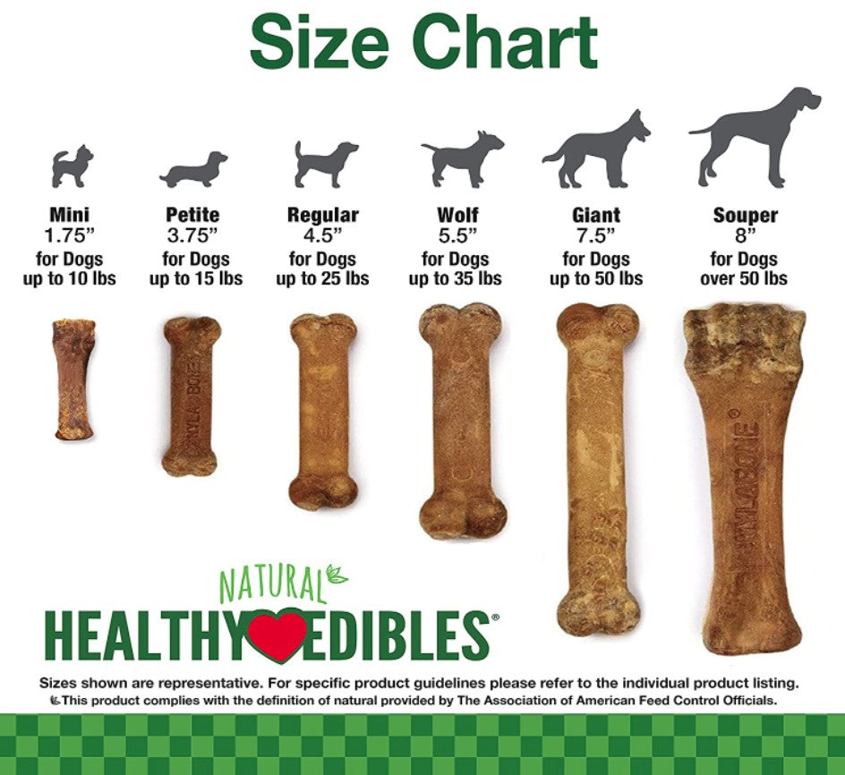 3 count Nylabone Natural Healthy Edibles Chew Dog Treats Roast Beef Regular