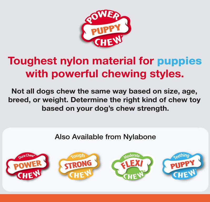 6 count Nylabone Puppy Chew Teething Rings Bacon Flavor