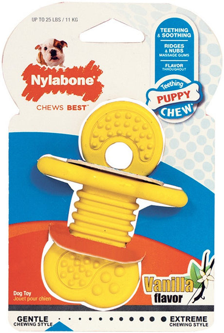 1 count Nylabone Puppy Teether Chew Toy Small Vanilla Flavor